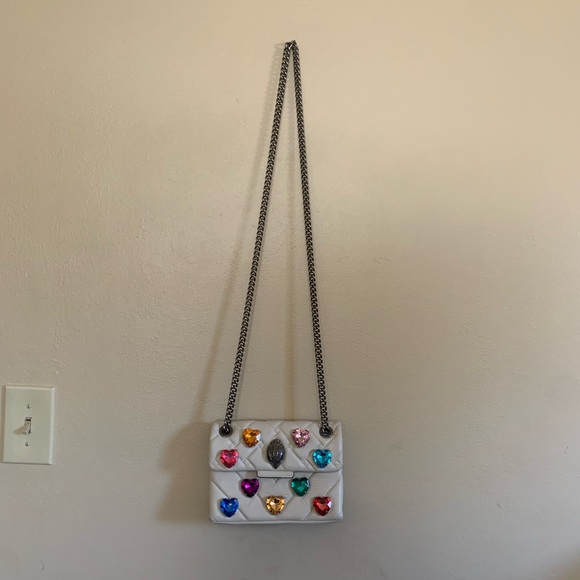 Kurt Geiger Mini Kensington Heart Quilted Leather Crossbody Bag - Picture 8 of 16